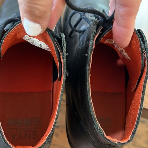 Vans OTW Stove Pipe Black Leather Sneakers Men’s 7.5 Mid-Top Casual Skate Style - Picture 8 of 10